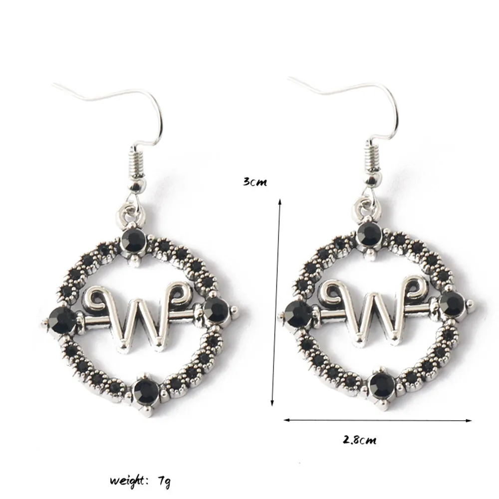 2Pcs Wednesday Addams Cosplay Earrings Set Metal Earrings Jewelry Gifts