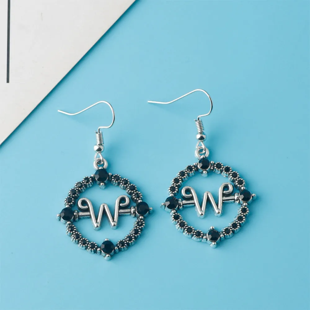 2Pcs Wednesday Addams Cosplay Earrings Set Metal Earrings Jewelry Gifts