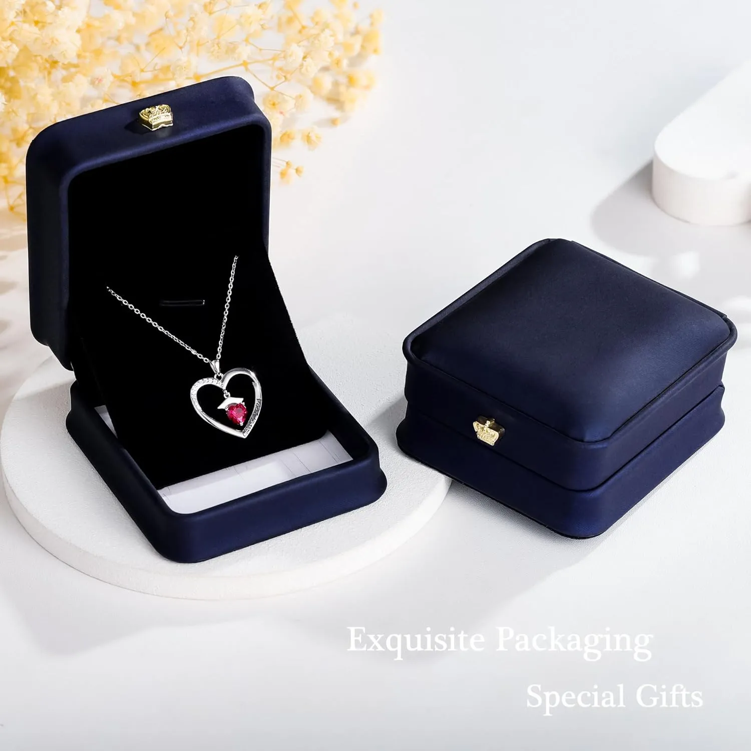 Anoup 2025 Graduation Gifts for Her - Sterling Silver Heart Graduation Necklace, Class of 2025 Ideas Gifts for Her Wife Girlfriend Birthstone Necklace