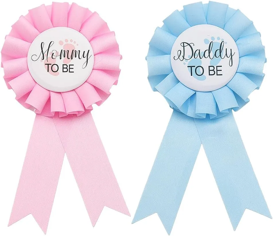 Baby Shower Sash for Mommy and Daddy To Be Pins Pregnancy Announcement Gifts for Mom and Dad Gifts for New Parents Gifts