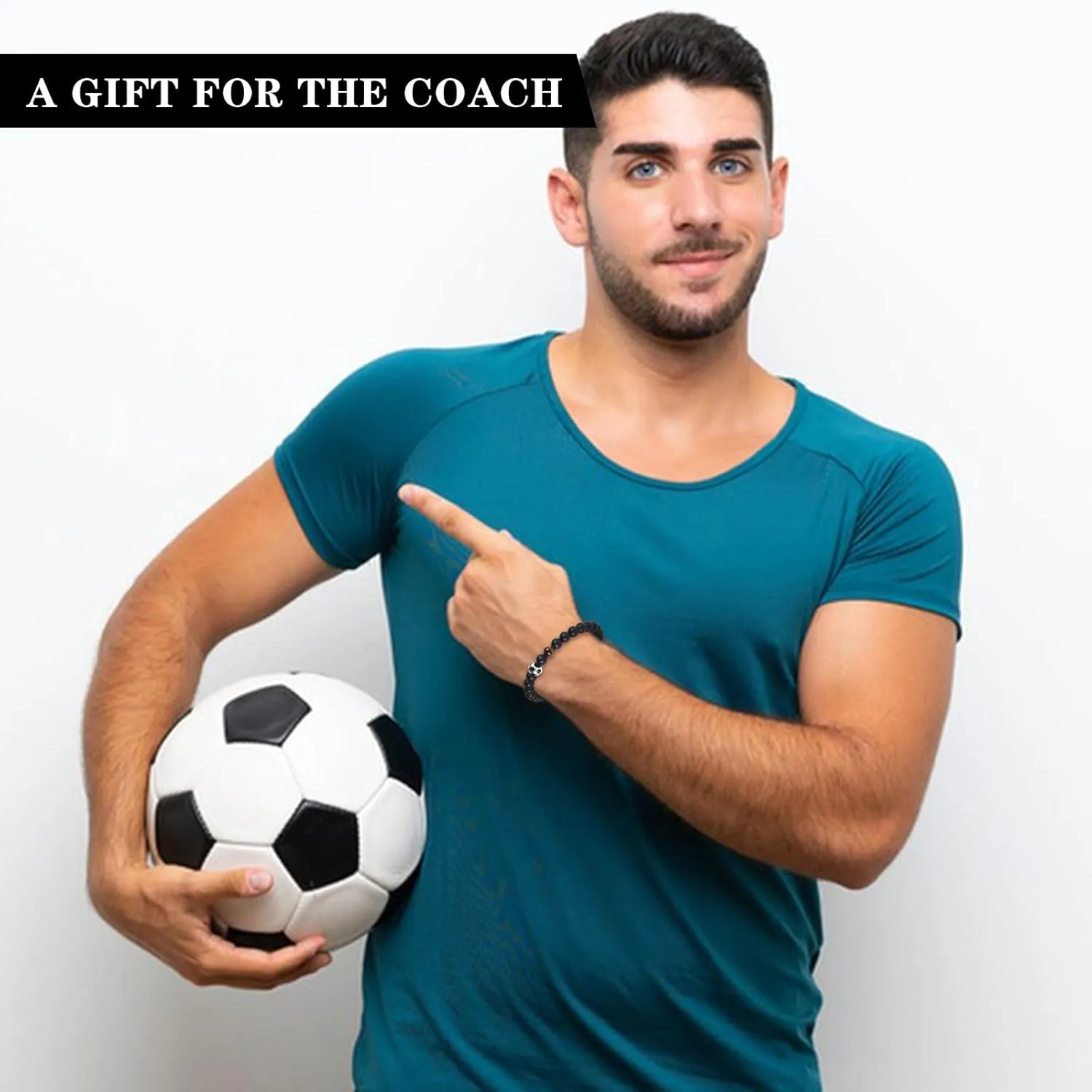 Baseball Basketball Soccer Bracelet Gifts for Son/Grandson/Coach, Bracelet Gifts for Teen Boys, Birthday Graduation Gifts for Son Grandson Coach (Soccer, Gifts for Son)