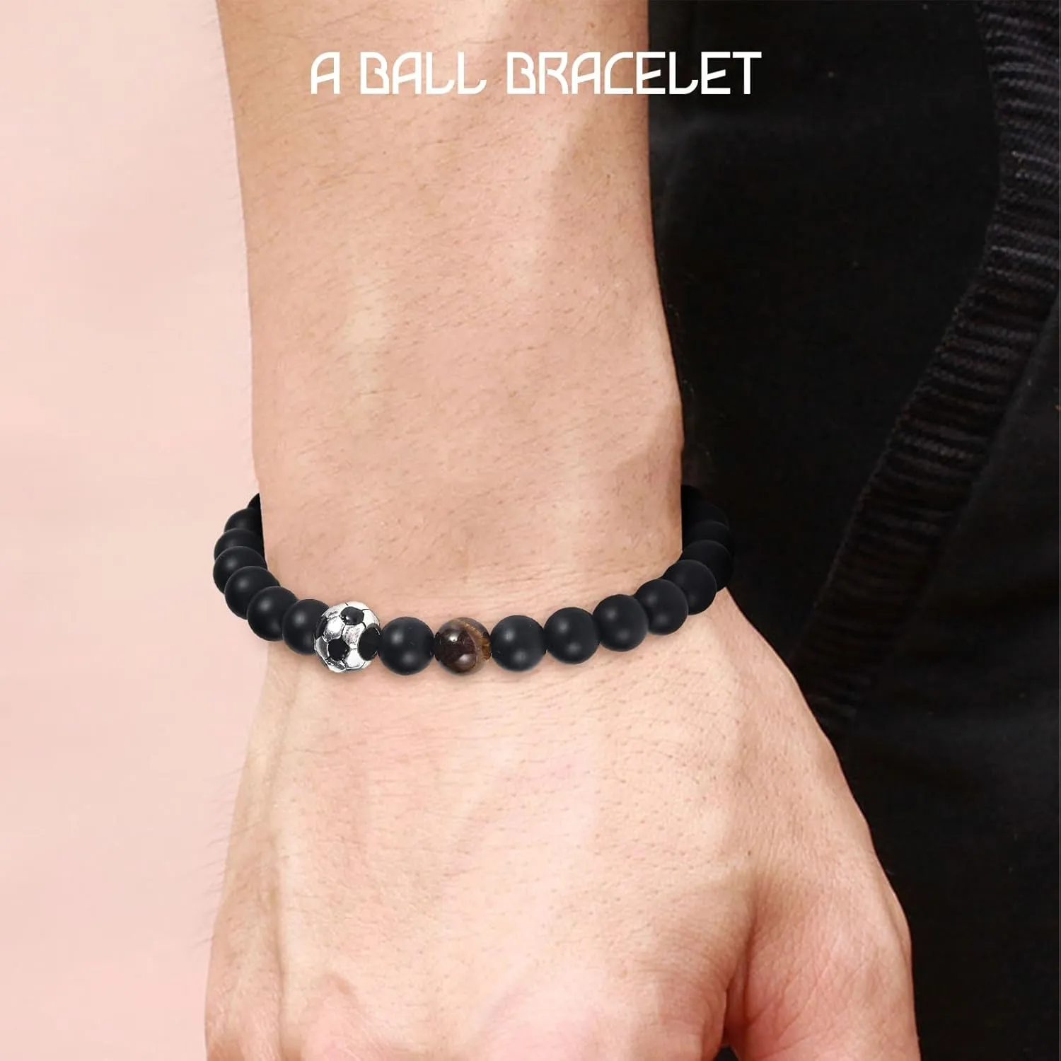 Baseball Basketball Soccer Bracelet Gifts for Son/Grandson/Coach, Bracelet Gifts for Teen Boys, Birthday Graduation Gifts for Son Grandson Coach (Soccer, Gifts for Son)