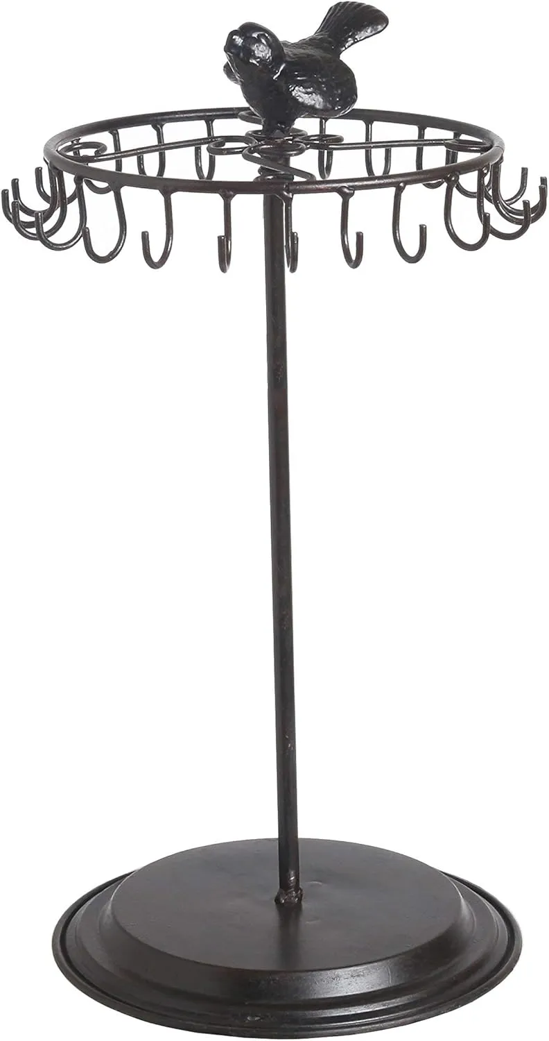 Black Bird Rotating Necklace Holder Bracelet Stand/Jewelry Organizer/Jewelry Tree