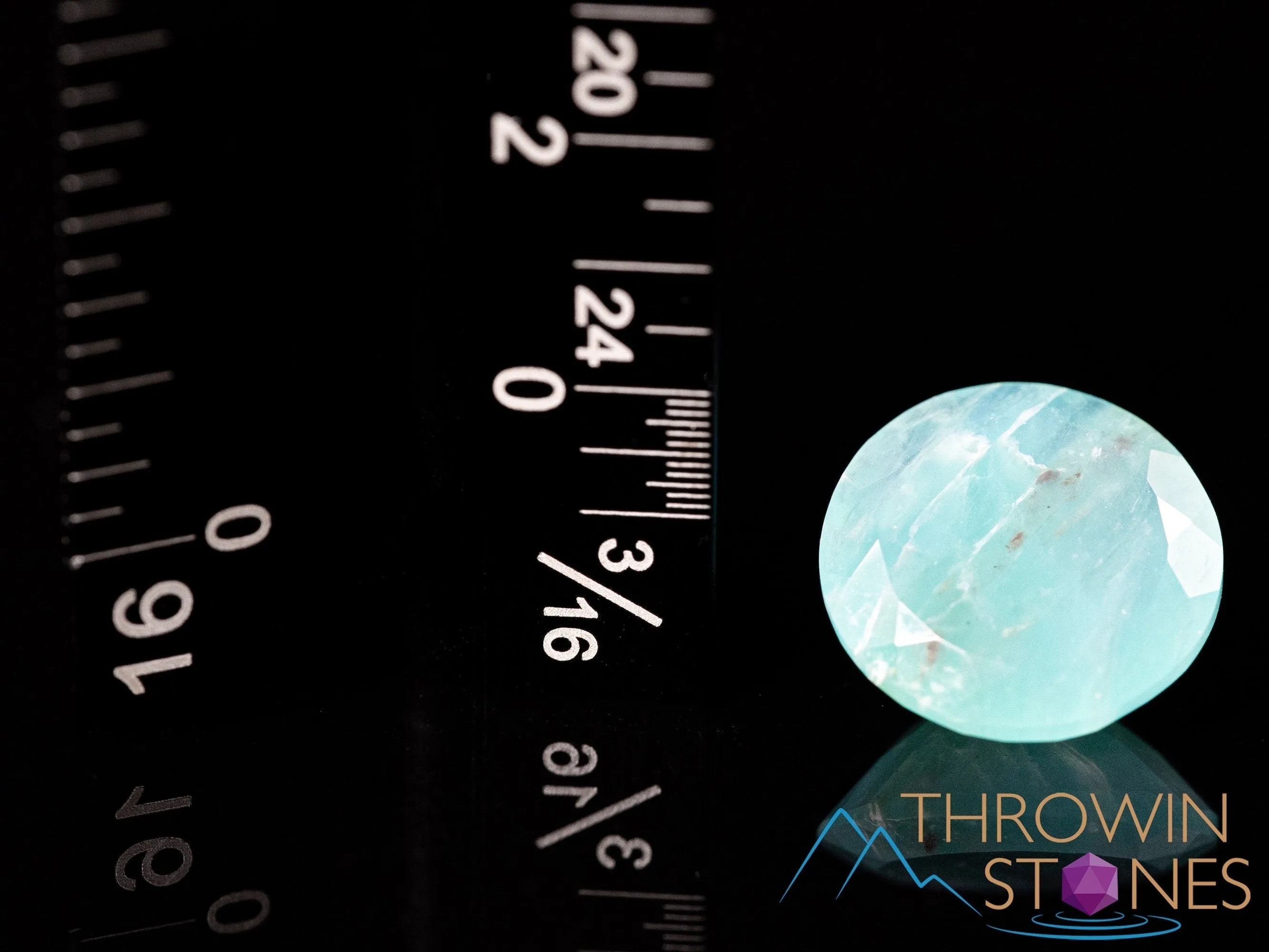 Blue OPAL Crystal w COPPER - Round, Faceted - Birthstone, Gemstones, Jewelry Making, Crystals, 40850
