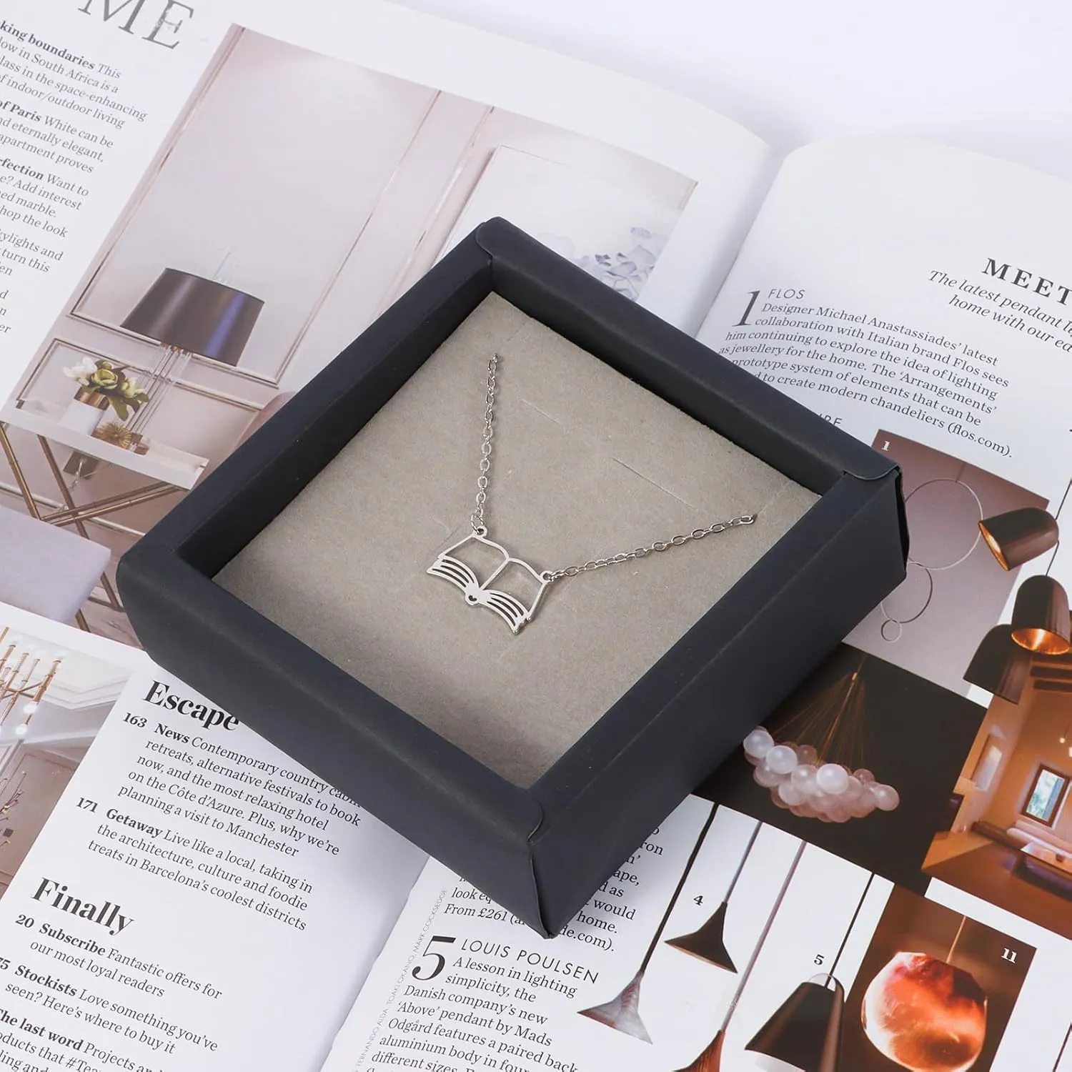 Book Lovers Gifts For Women Book Necklace Open Book Necklace Bookworm Gift Book Gifts Librarian Gifts Reading Giftsbook Club Gifts For Book Lovers Book Stack Teardrop Teacher Appreciation Gifts