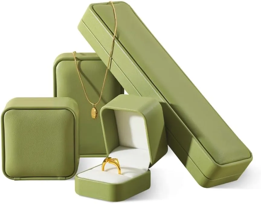Bracelet Box, Leather Necklace Boxes For Jewelry Gift,Premium Jewelry Box,Luxury Jewelry Box (Green)