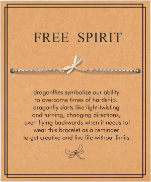 Bracelet for Women Teens Butterfly Dragonfly Gifts for Women Birthday Gifts for Friends Sister