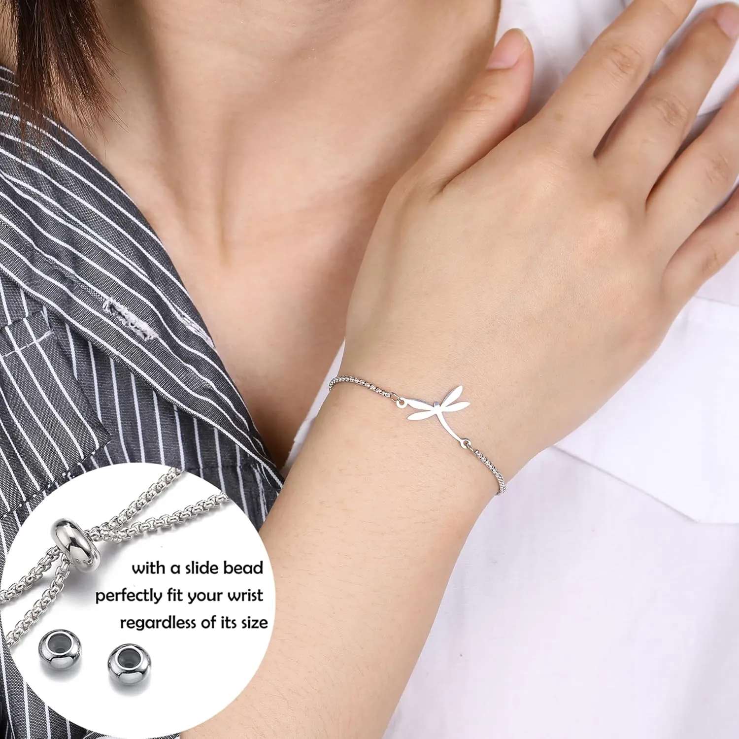 Bracelet for Women Teens Butterfly Dragonfly Gifts for Women Birthday Gifts for Friends Sister