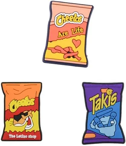 Bulk Chips Snacks Shoe Charms For Adults Shoe Clips Clogs Accessories Silicone Food Shoes Decoration For Kids Boys Girls School Holiday Party Gifts