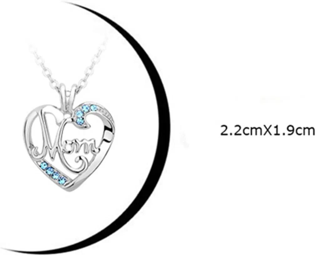 Christmas Gifts for Women, New Mom Birthday Gifts Mothers Day Pendant Necklace Rose