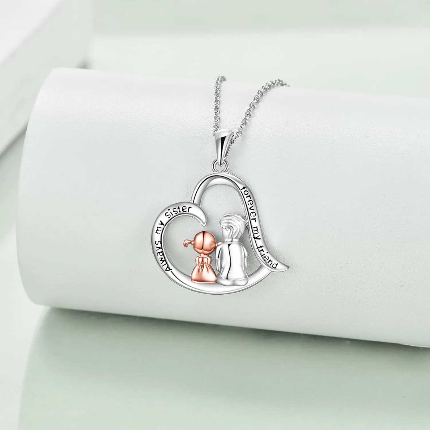 CRMAD Sister Gifts from Brother for Sister Sterling Silver Necklace Jewelry for Birthday Christmas Gifts