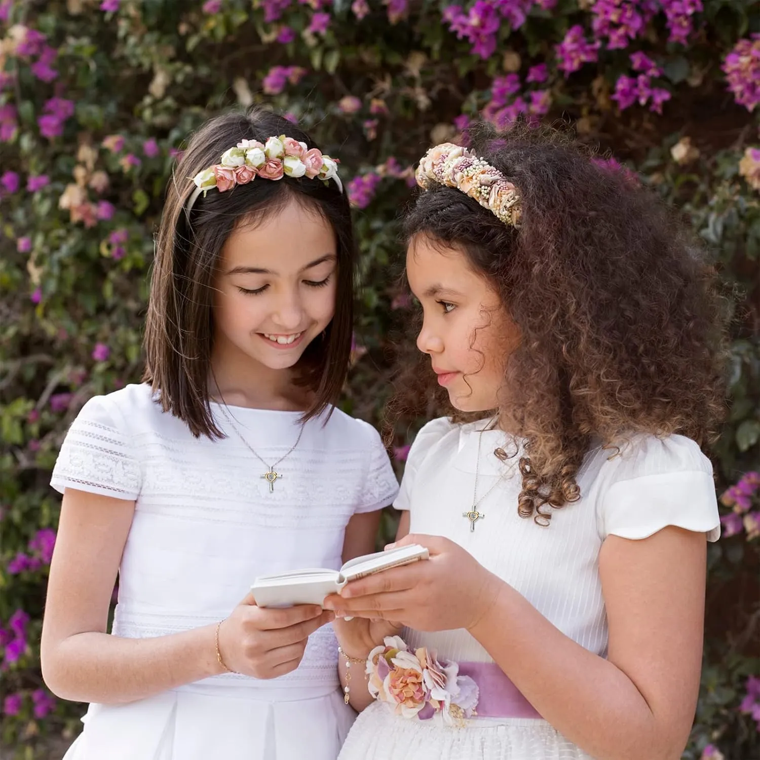 Cross Necklace First Communion Gifts Baptism Gifts for Girls