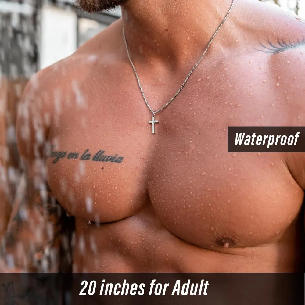 Cross Necklace for Boys Men Kids Teens Boy Gifts Ideas Confirmation Teenage Graduation 14 16 18 Year Old Him Birthday Son Silver Chain Christmas Day Stocking Stuffers Valentines Easter Basket