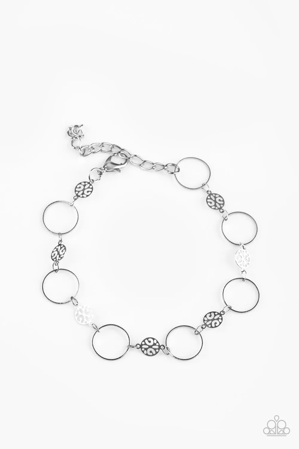 Dainty Delicacy Silver Bracelet - Paparazzi Accessories