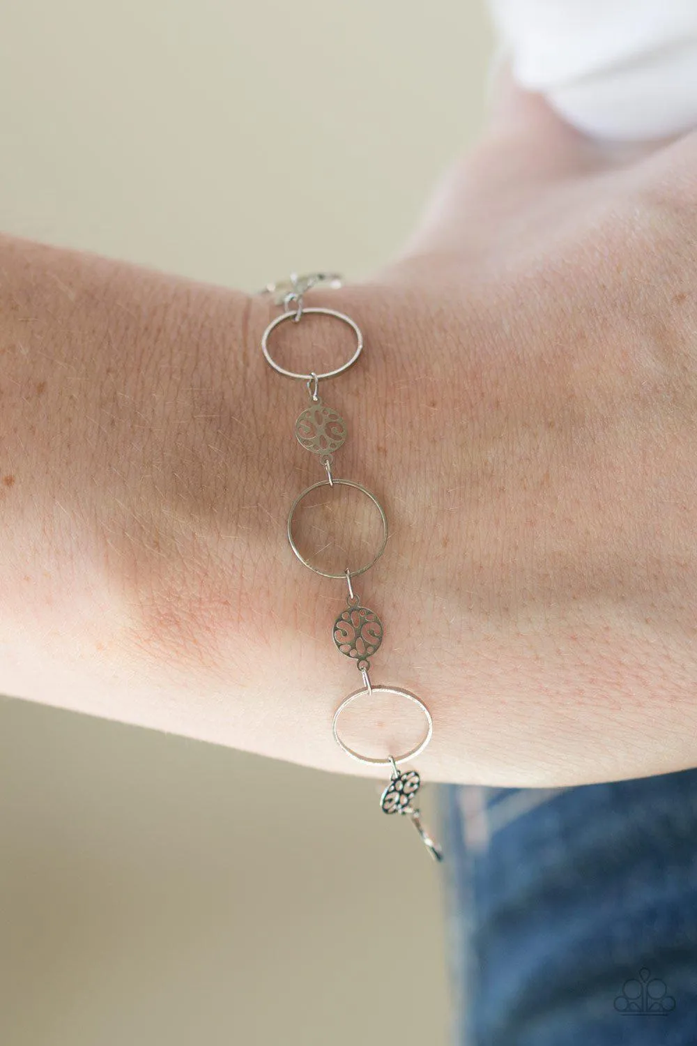 Dainty Delicacy Silver Bracelet - Paparazzi Accessories