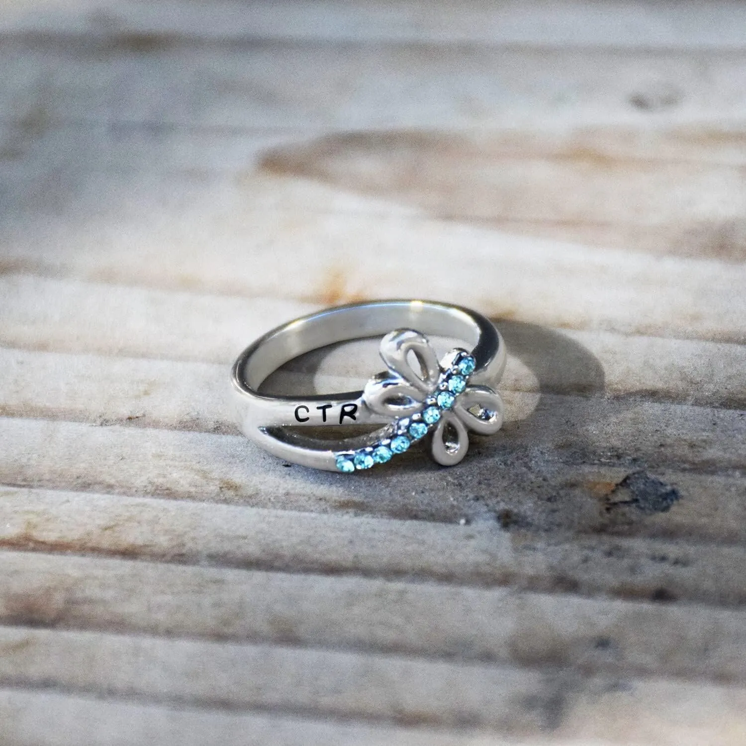 Dragonfly LDS CTR Ring by Ringmasters | Choose the Right Faith Ring | Keepsake LDS Jewelry
