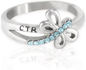 Dragonfly LDS CTR Ring by Ringmasters | Choose the Right Faith Ring | Keepsake LDS Jewelry