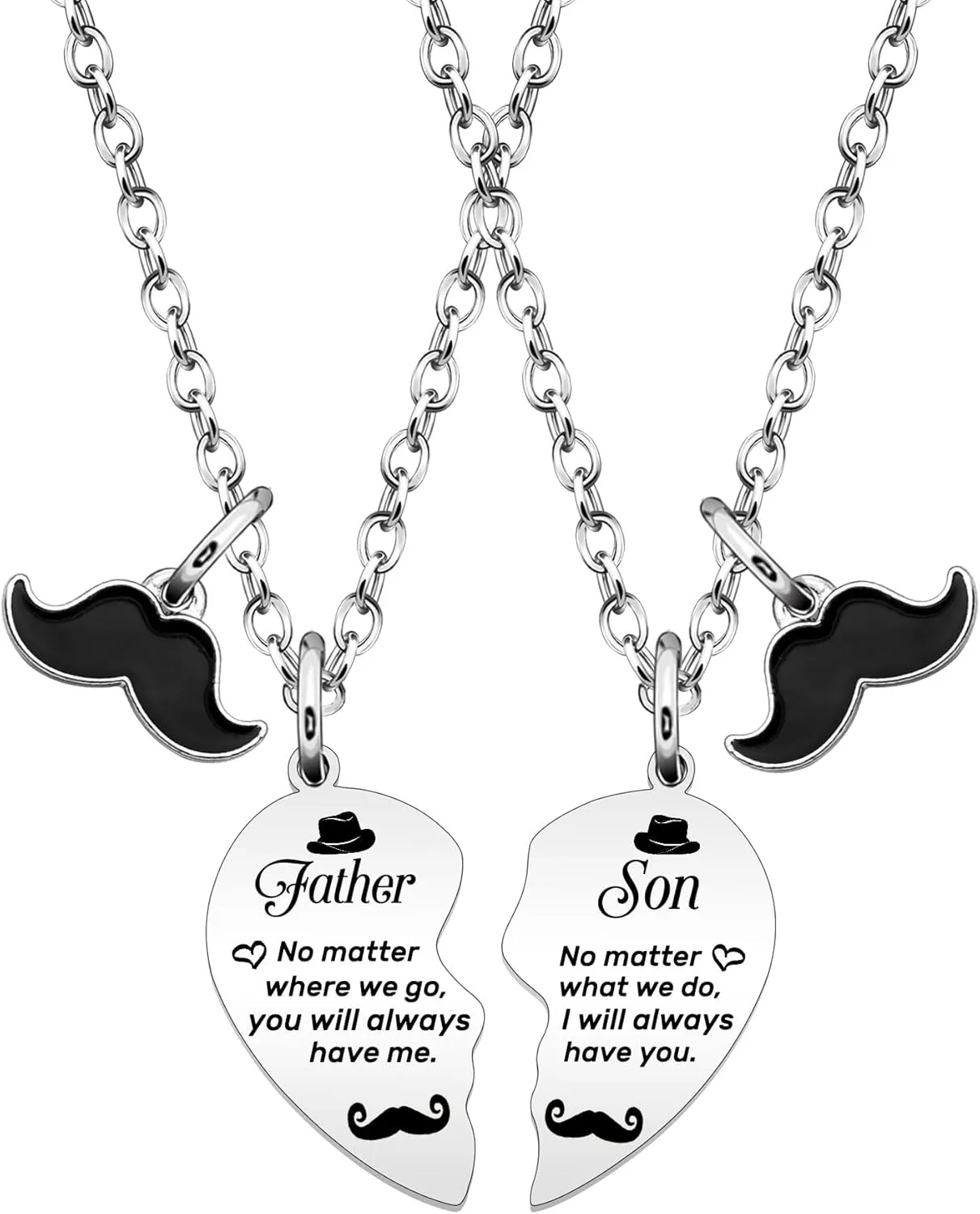 Father's Day Gifts: Matching Necklace for Dad & Stepdad - Daddy & Dad Gifts - Jewelry for Him