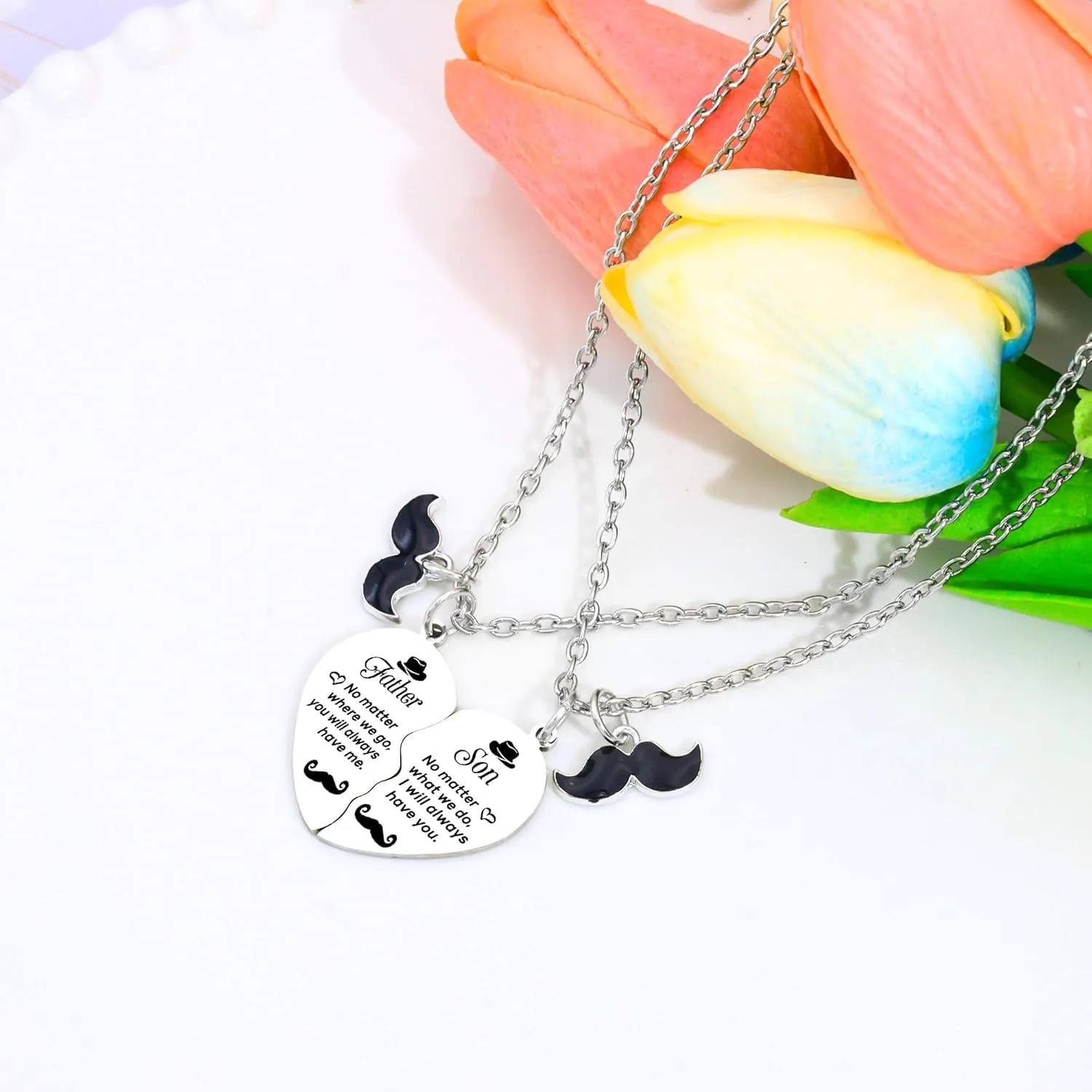 Father's Day Gifts: Matching Necklace for Dad & Stepdad - Daddy & Dad Gifts - Jewelry for Him