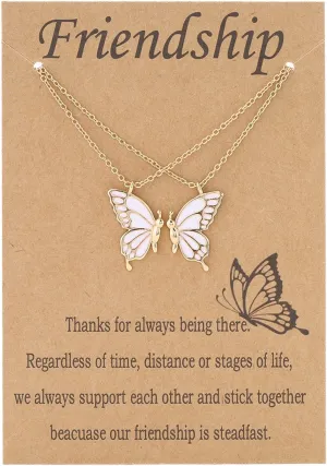 Friendship Necklace 2 Best Friend BFF Necklace Gifts for Women Friends Long Distance Birthday Gifts
