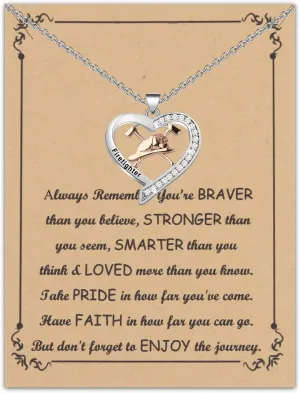 FUSTMW Firefighter Necklace Firefighter Jewelry Gifts for Mom Wife Girlfriend Firefighter Firewomen Appreciation Gifts