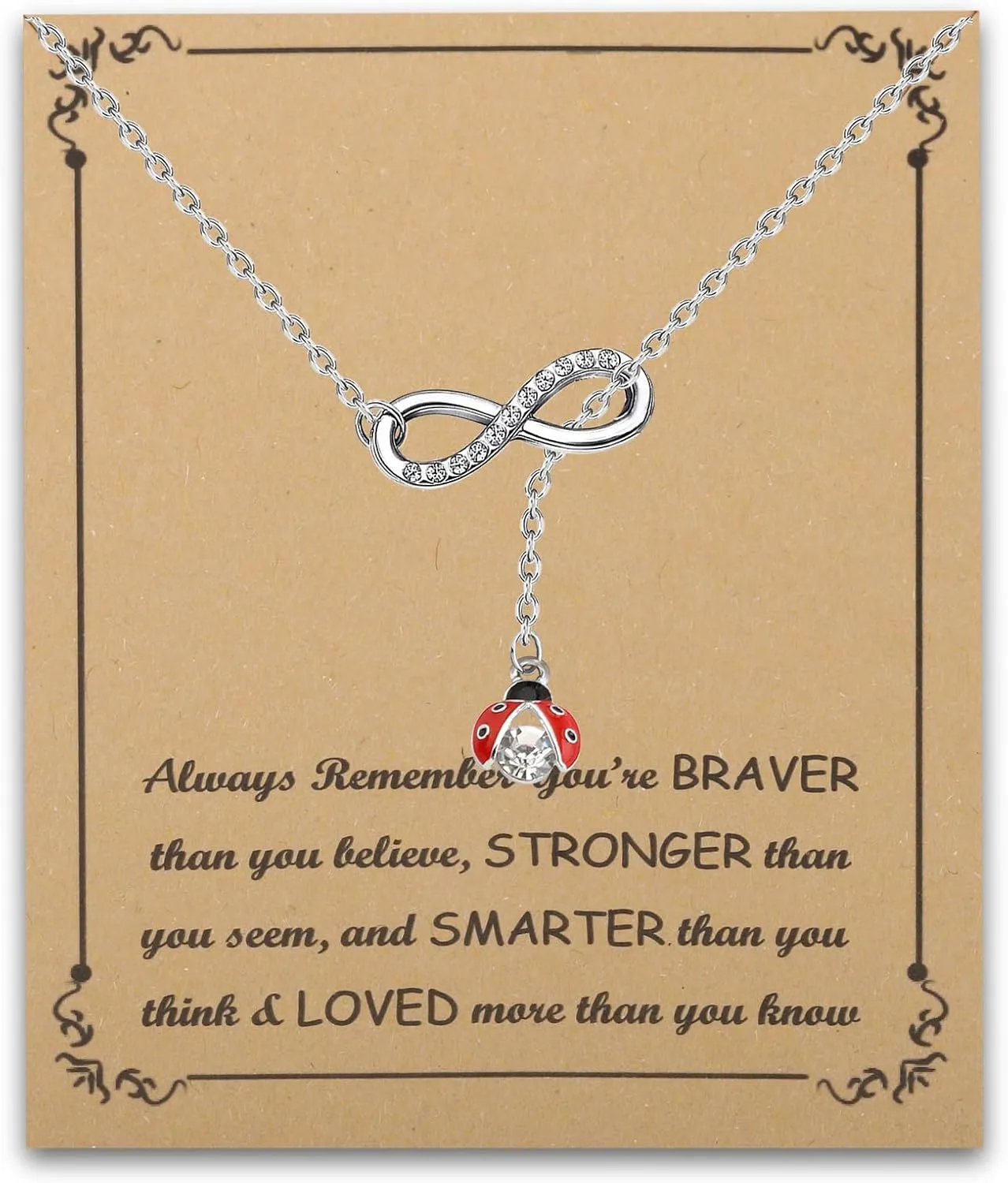 FUSTMW Ladybug Pendant Necklace Ladybug Gifts Jewelry Ladybug Necklace Charm Inspirational Gifts for Women