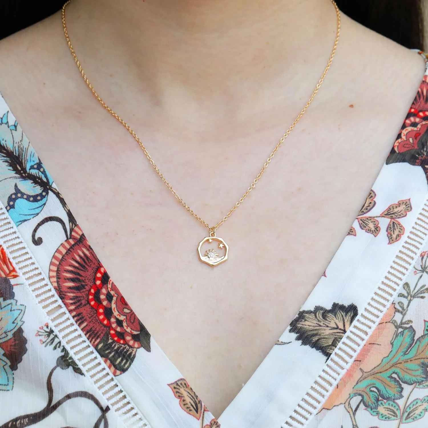 Gifts for Women, Butterfly Compass Cross Necklace Friendship Necklace Sister Gifts Daughter Gifts Graduation Chritmas Birthday