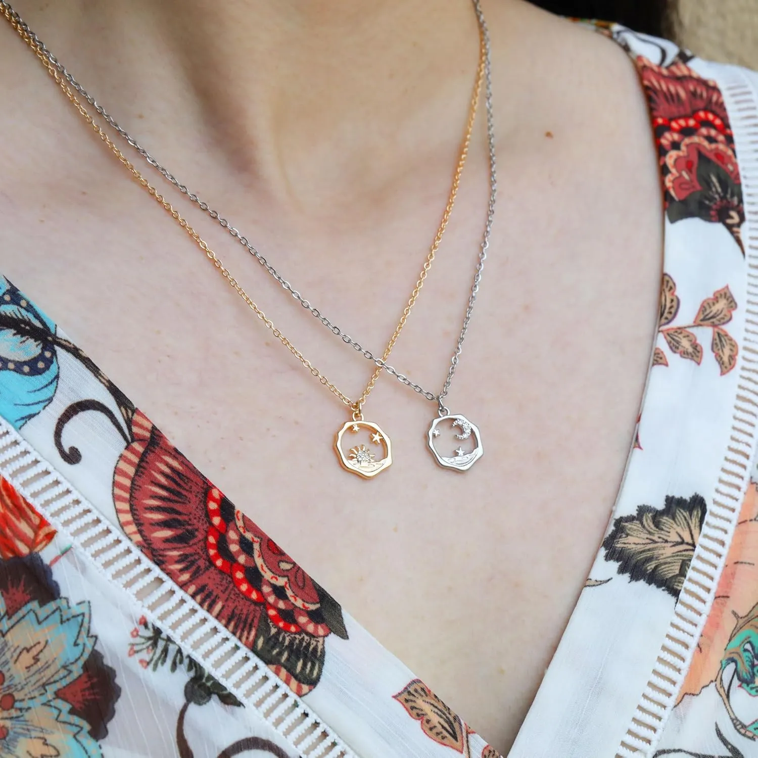 Gifts for Women, Butterfly Compass Cross Necklace Friendship Necklace Sister Gifts Daughter Gifts Graduation Chritmas Birthday