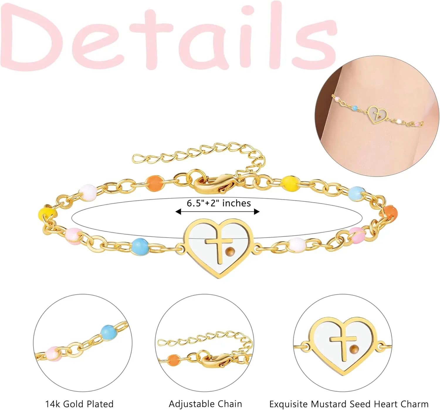 Gold Mountain Mustard Seed Bracelet Catholic Christian Gifts for Women Faith Jewelry Gifts for Her