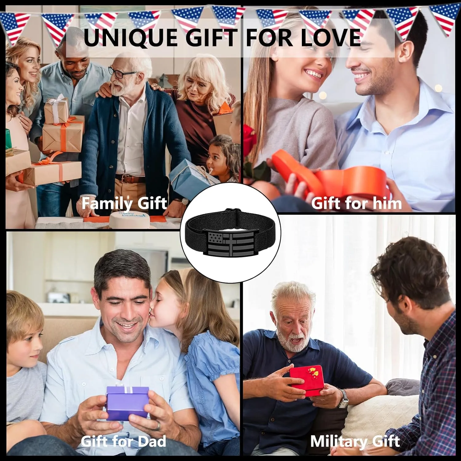 Graduation Gifts for Him,Bracelets for Boy Men American Flag Cross Bible Verse Bracelet Christmas Birthday Easter Christian Graduation Gifts for Him Boys Men Teens Dad