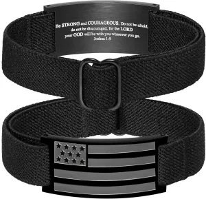 Graduation Gifts for Him,Bracelets for Boy Men American Flag Cross Bible Verse Bracelet Christmas Birthday Easter Christian Graduation Gifts for Him Boys Men Teens Dad