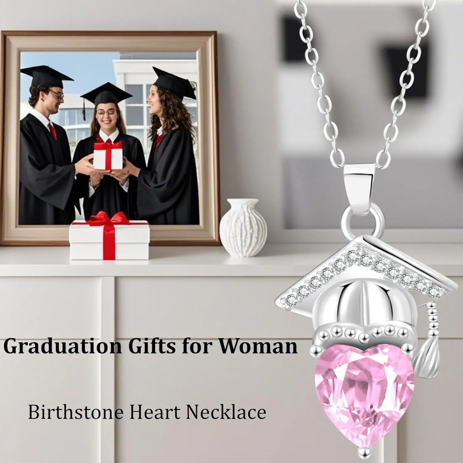 Graduation Necklace Bachelor Cap Personalized Class 2025 Grad Cap Graduate College Graduation Gift for Her Graduate Pendant High School Grad