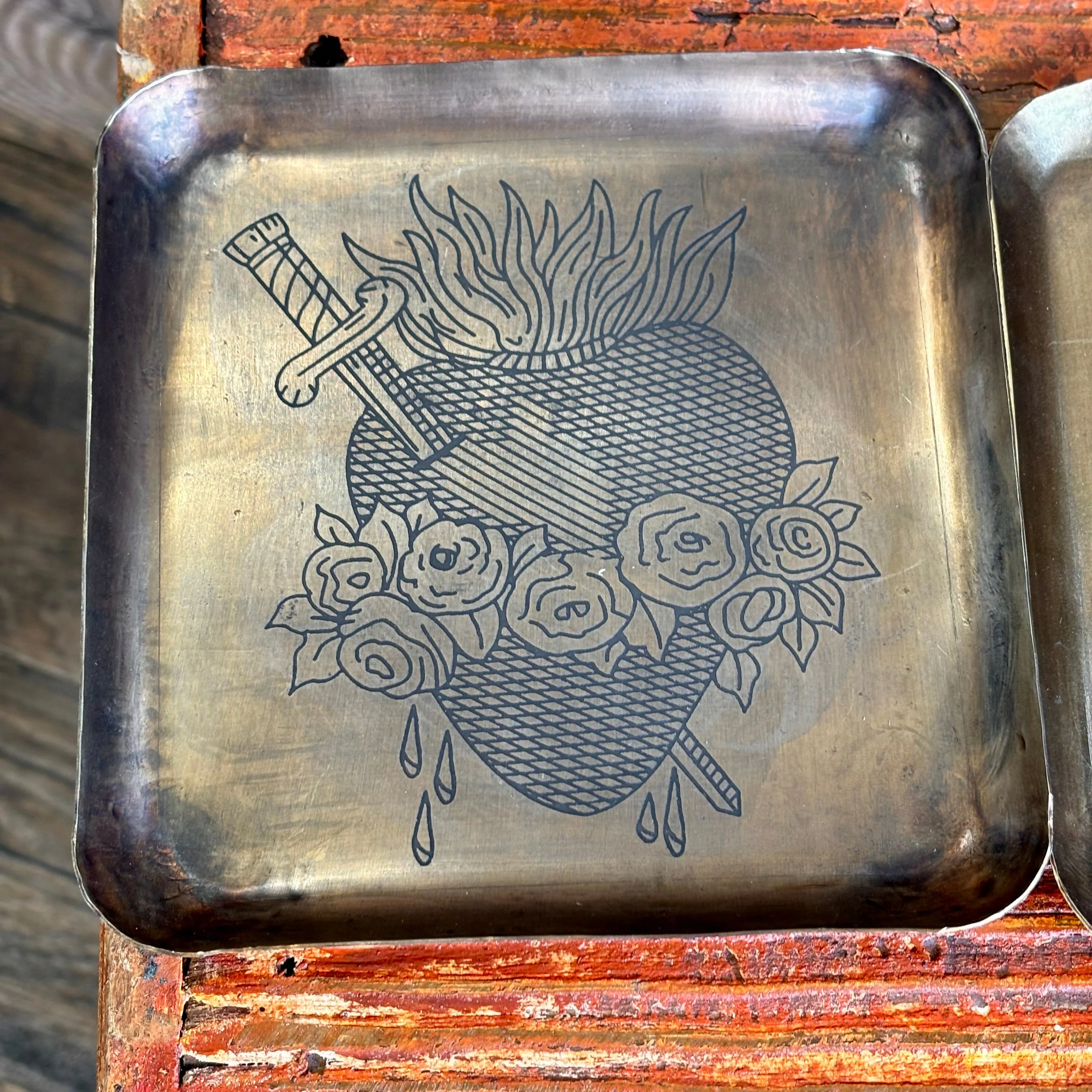 Hearts of the Holy Family 6x6 Tray