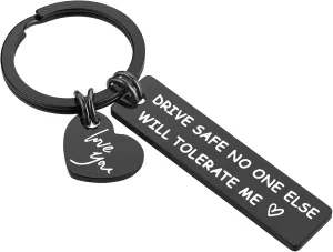 iJuqi Valentine's Day Gifts for Him - Drive Safe Keychain & Boyfriend Gifts for Husband from Girlfriend or Wife