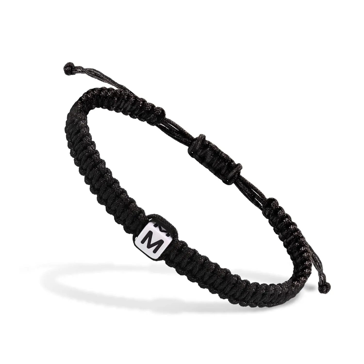 Initial Bracelets for Women Men M Initial Charm Bracelet Handmade String Woven Jewelry Gift for Teen Girls Friends Wife Girlfriend Boyfriend Gifts for Mom