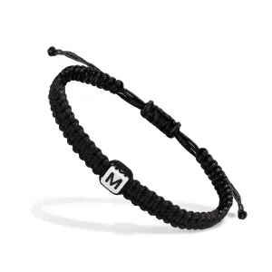 Initial Bracelets for Women Men M Initial Charm Bracelet Handmade String Woven Jewelry Gift for Teen Girls Friends Wife Girlfriend Boyfriend Gifts for Mom