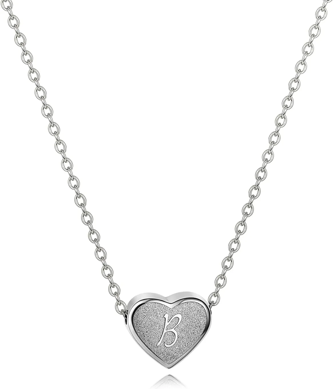 Initial Necklace for Women Letter Necklace for Girls Dainty Gold Silver Heart Pendant Necklace Little Girls Jewelry Gifts for Teens Mothers Day Gifts for Women