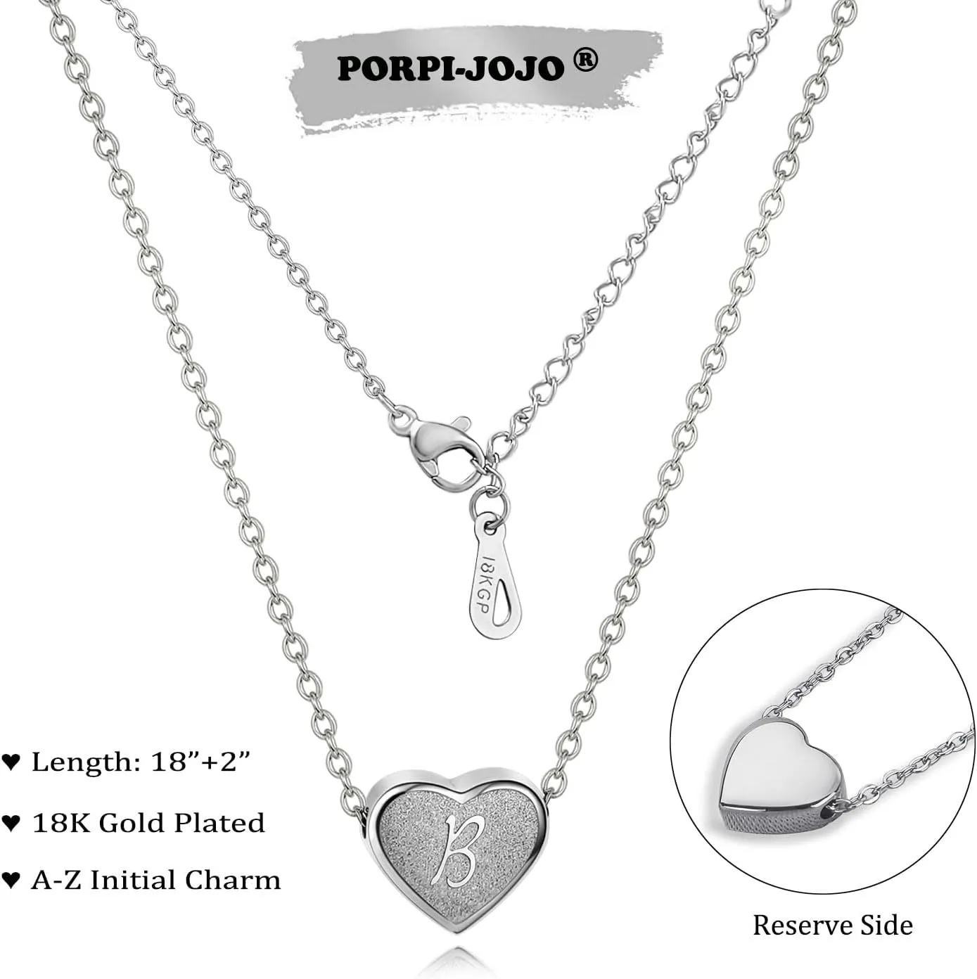 Initial Necklace for Women Letter Necklace for Girls Dainty Gold Silver Heart Pendant Necklace Little Girls Jewelry Gifts for Teens Mothers Day Gifts for Women