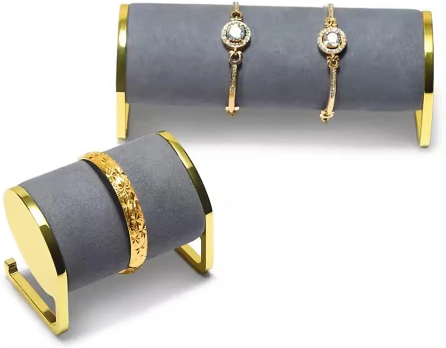 Jewelry Organizer Bracelet Display Stand Velvet Watch Stand, Jewelry Bracelet Display Stand for Sale, Metal Bangle Holder Jewelry Organizer Gold