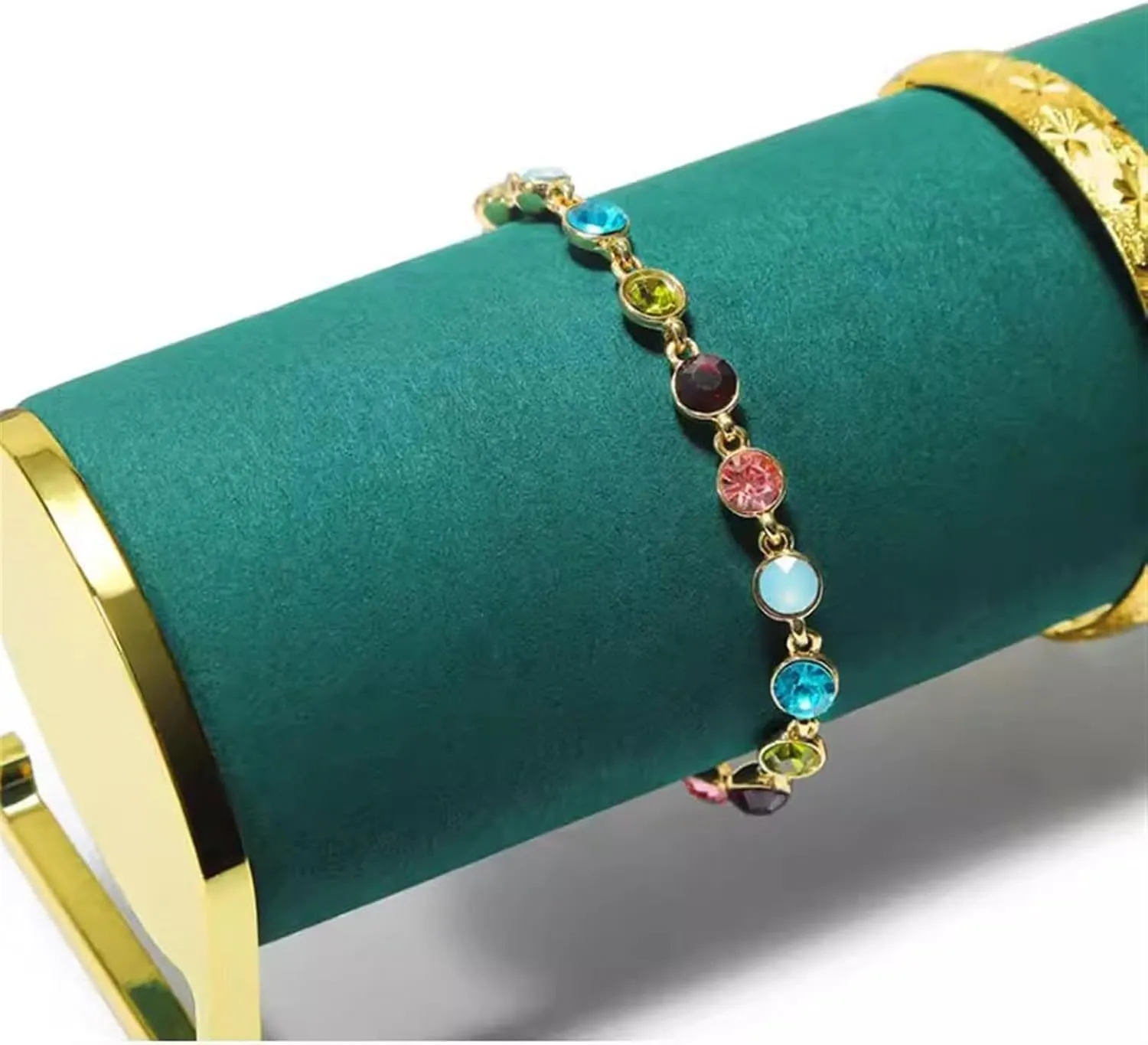 Jewelry Organizer Bracelet Display Stand Velvet Watch Stand, Jewelry Bracelet Display Stand for Sale, Metal Bangle Holder Jewelry Organizer Gold