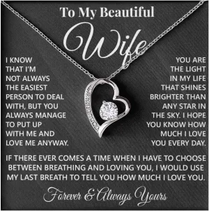 Jewelry To My Wife, The Best Gifts For Wife,Love Knot Necklace Gifts For Soulmate, Gift For Beautiful Wife, Necklace For Wife From Husband,Gifts For Wife Romantic, Christmas Gifts, Valentine Gifts