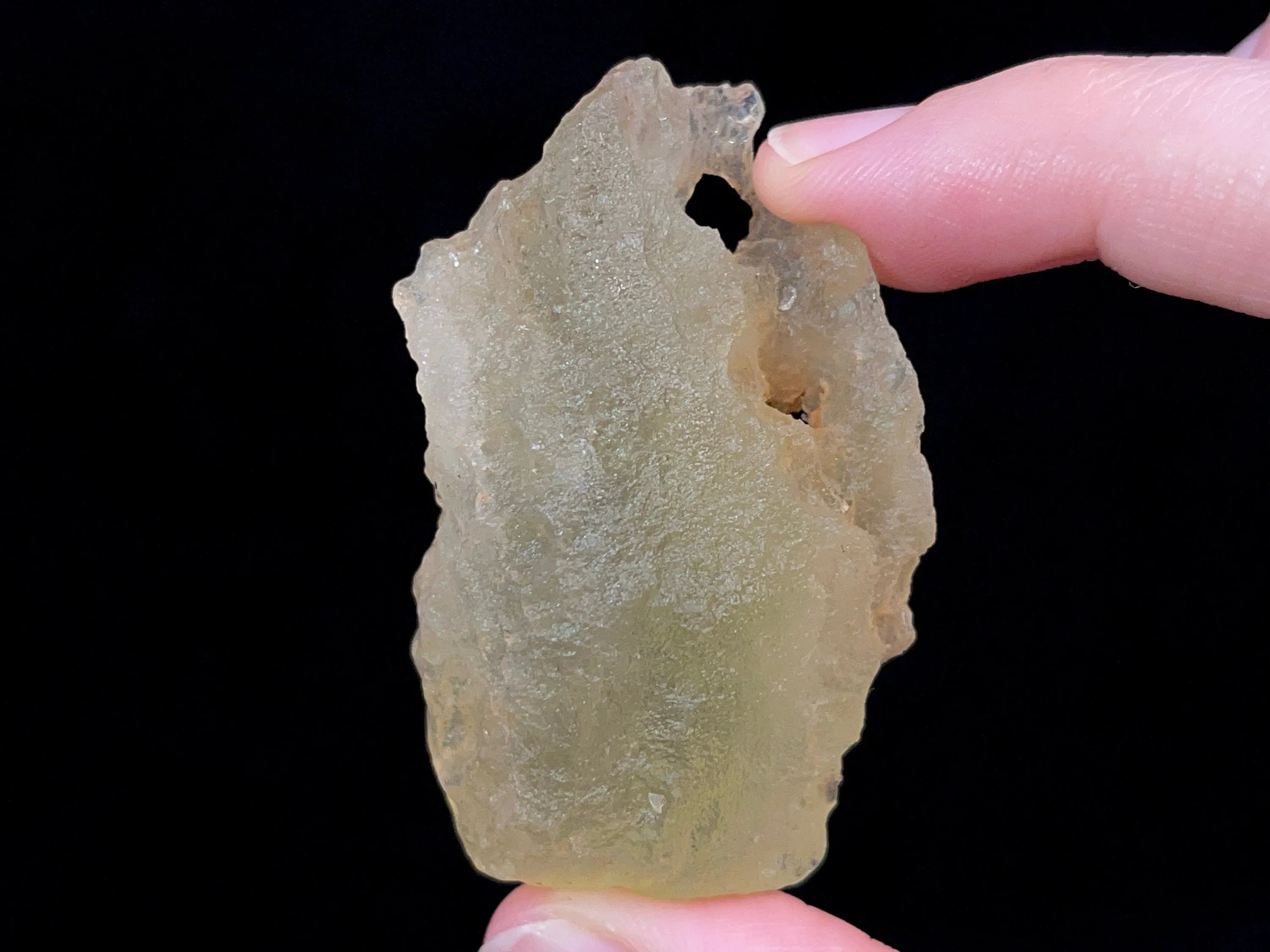 LIBYAN DESERT GLASS, Raw Crystal - Rare, 2A Grade, Large, 39.4g - Metaphysical, Healing Crystals and Stones, 47213