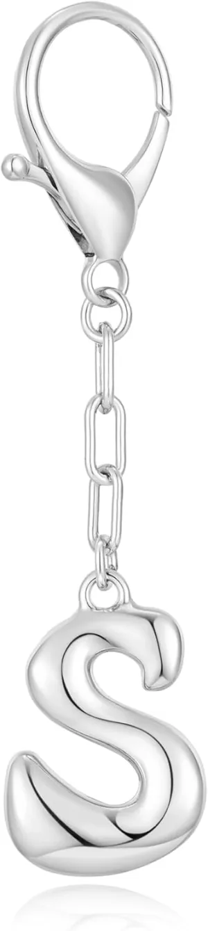 LILIE&WHITE Gold Bubble Initial Keychain For Women Handbag Charms Fashion Alphabet Keychain Accessories Gift