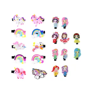 Melbees by Yellow Chimes Hair Clips for Girls Kids Hair Clip Hair Accessories for Girls Set of 20 PCS Multicolor Unicorn Hair Clips for Baby Girls Baby Hair Clips For Kids Toddlers