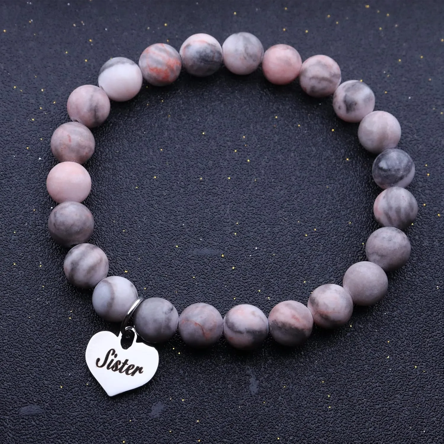 MFTRADING Beaded Bracelet for Women Inspirational Gifts to My Mom Daughter Gramdma Sister Best Friends Birthday Gift Nature Stone Bracelet