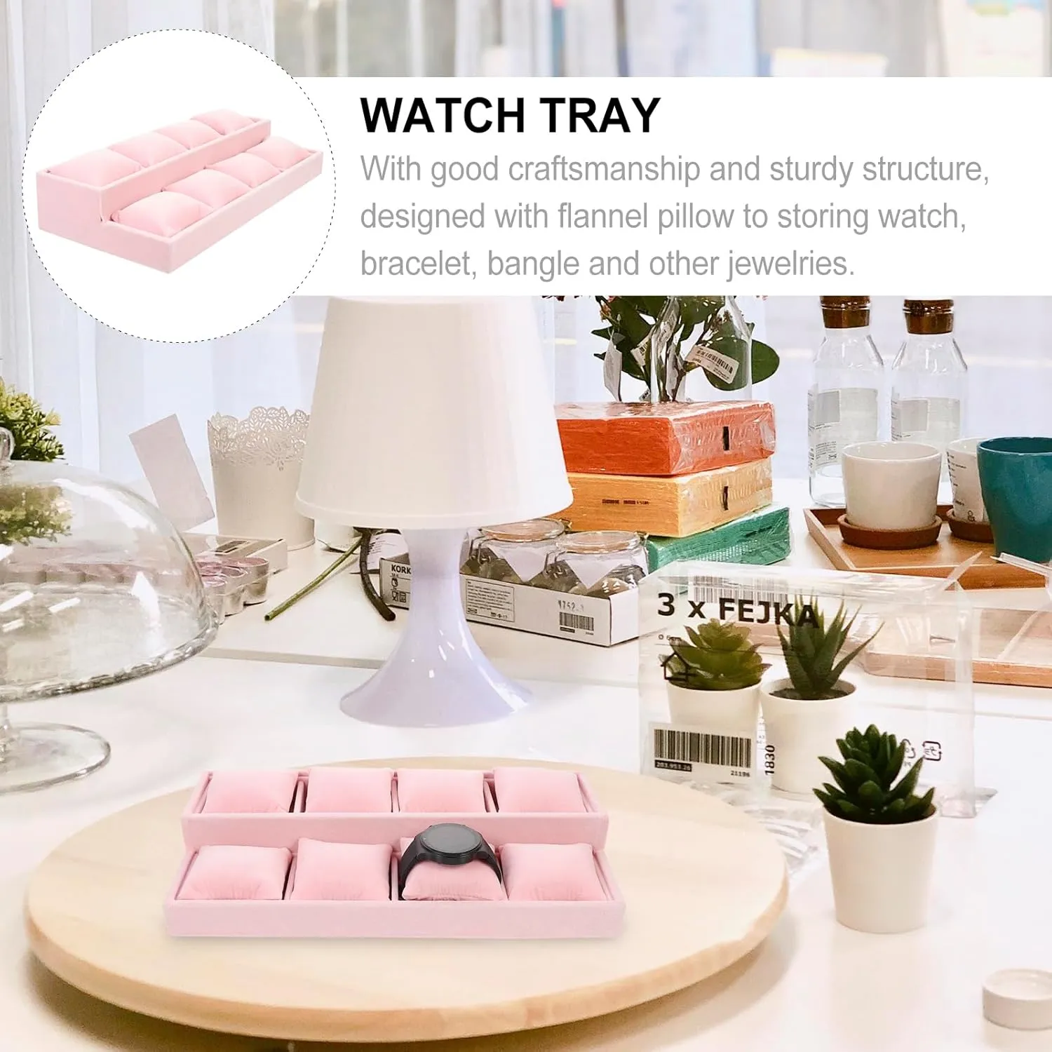 Mipcase Jewelry Tray Watch Storage Organizer Creative Jewelry Display Tray Jewelry Storage Tray Jewelry Pillow Tray Trays