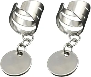 New 2026 Arrive 2Pcs Clip On The Ear Earrings For Women Men Cuff Stainless 1Cm Adjustable Size Wrap 2025 Fashion Jewelry Accessories Jewelry Gift Fashion Trendy Accessories Creative