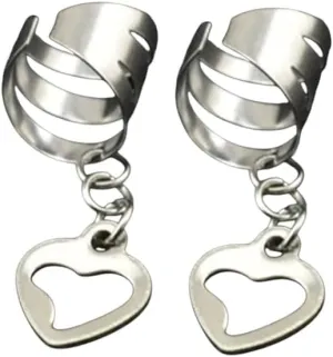 New 2026 Arrive 2Pcs Clip On The Ear Earrings For Women Men Cuff Stainless 1Cm Adjustable Size Wrap 2025 Fashion Jewelry Accessories Jewelry Gift Fashion Trendy Accessories Creative