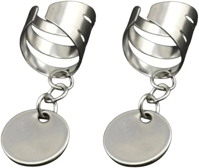 New 2026 Arrive 2Pcs Clip On The Ear Earrings For Women Men Cuff Stainless 1Cm Adjustable Size Wrap 2025 Fashion Jewelry Accessories Jewelry Gift Fashion Trendy Accessories Creative