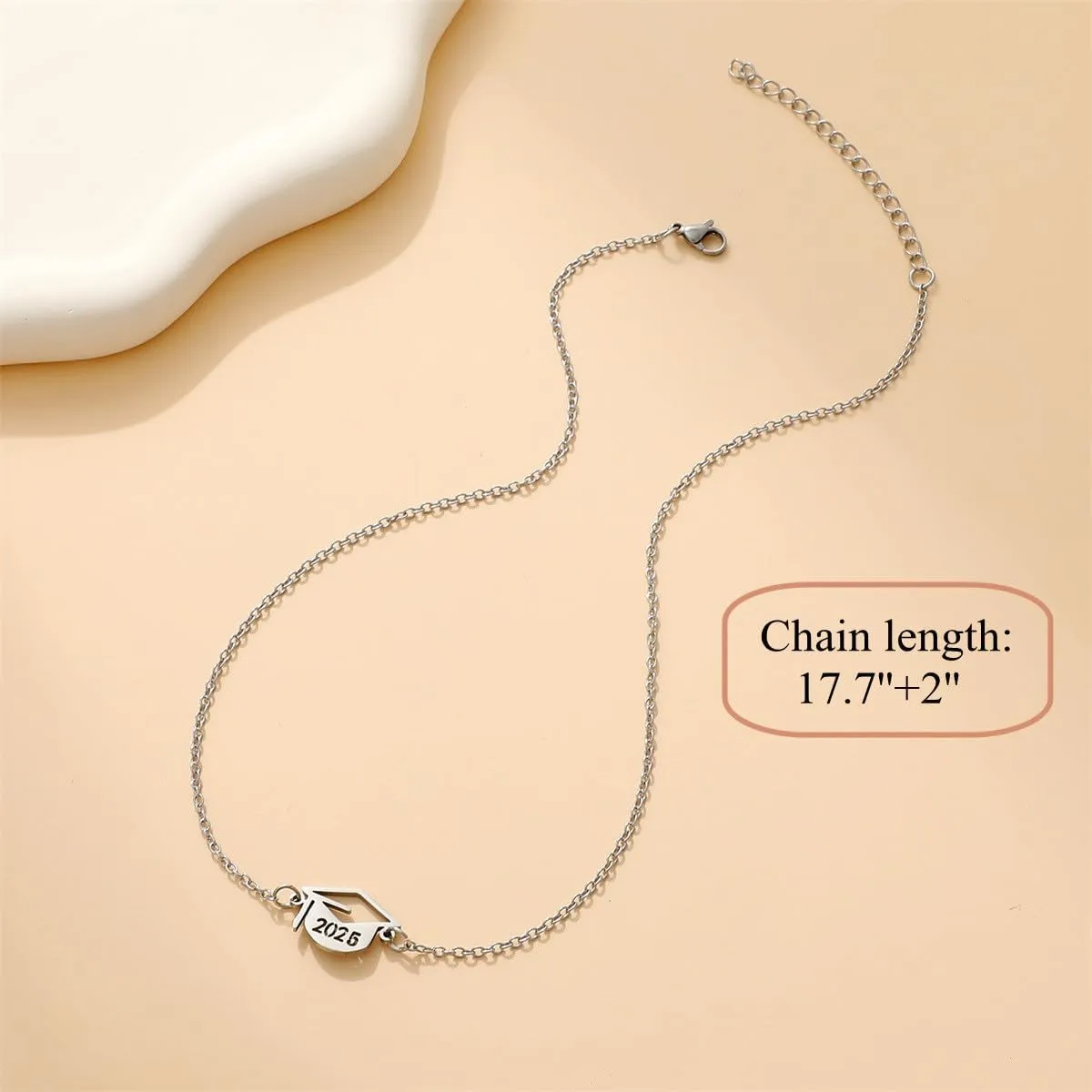 Personalized Graduation Gifts for Her Him,Class of 2025,Unique Graduation Necklace for High School/College/8th Grade/5th Grade/Master Degree/Phd,Graduate Gift with Graduation Gift Card